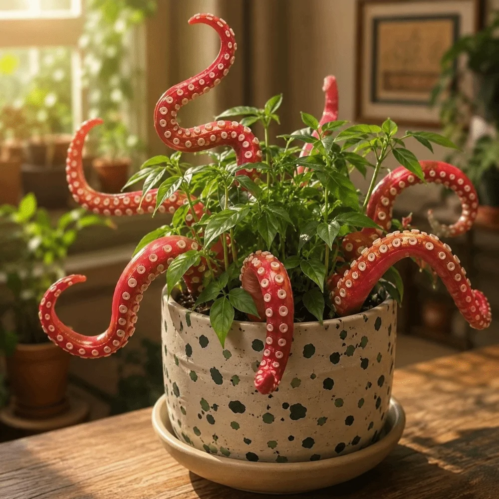 Ornaments Resin Tentacle Plant Post Creative Funny Flowerpot Decoration Irregular Garden Decor for 7Pcs Outdoor