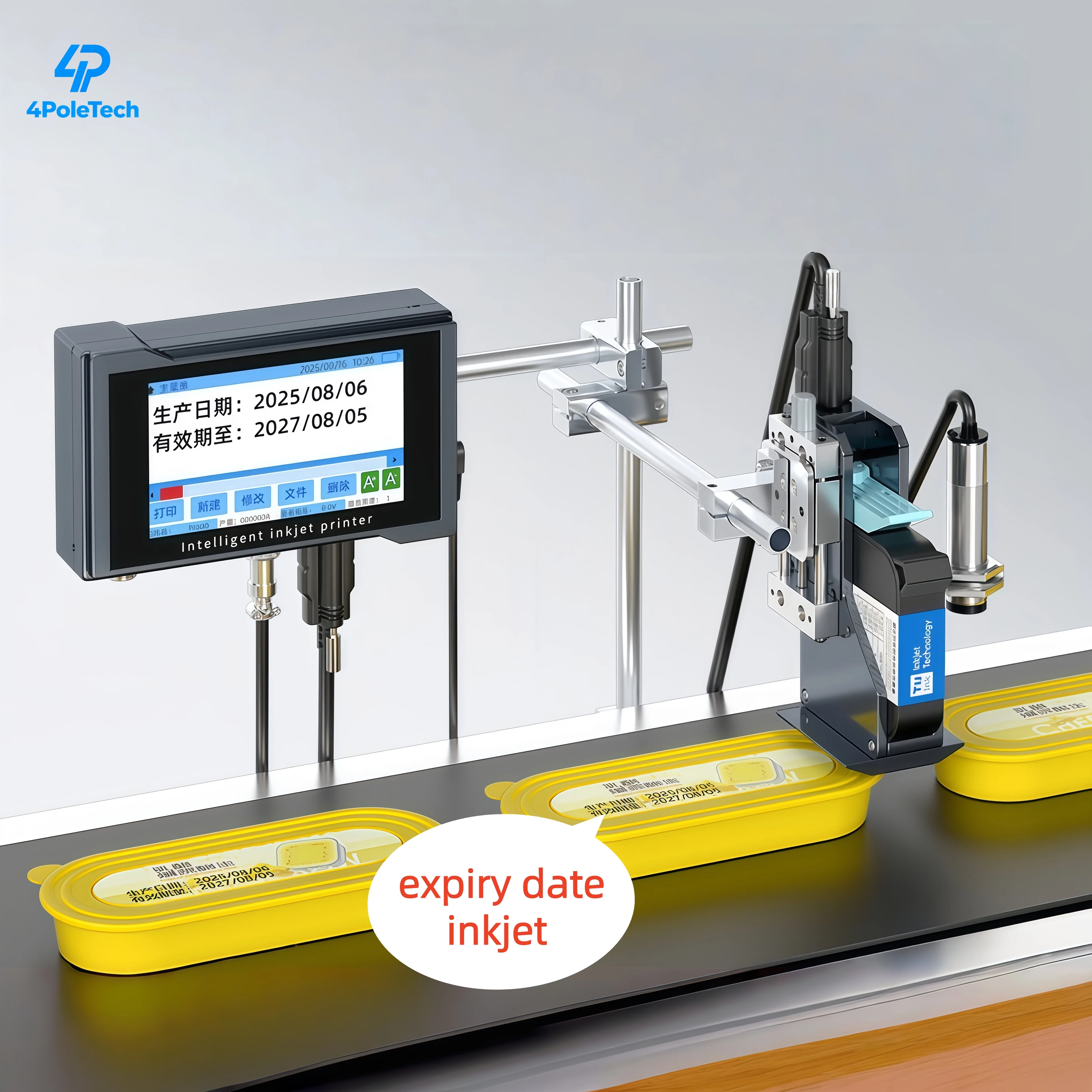 Online Coding Machine For Production Line Expiry Date Logo Barcode QR Code On Food Daily Use Item Marking Machine