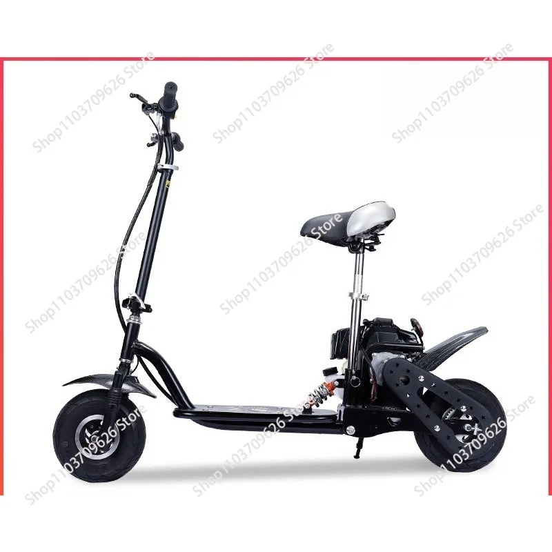 Two-wheel 2-stroke 49CC new scooter with shock absorption, steam-driven foldable mini motorcycle