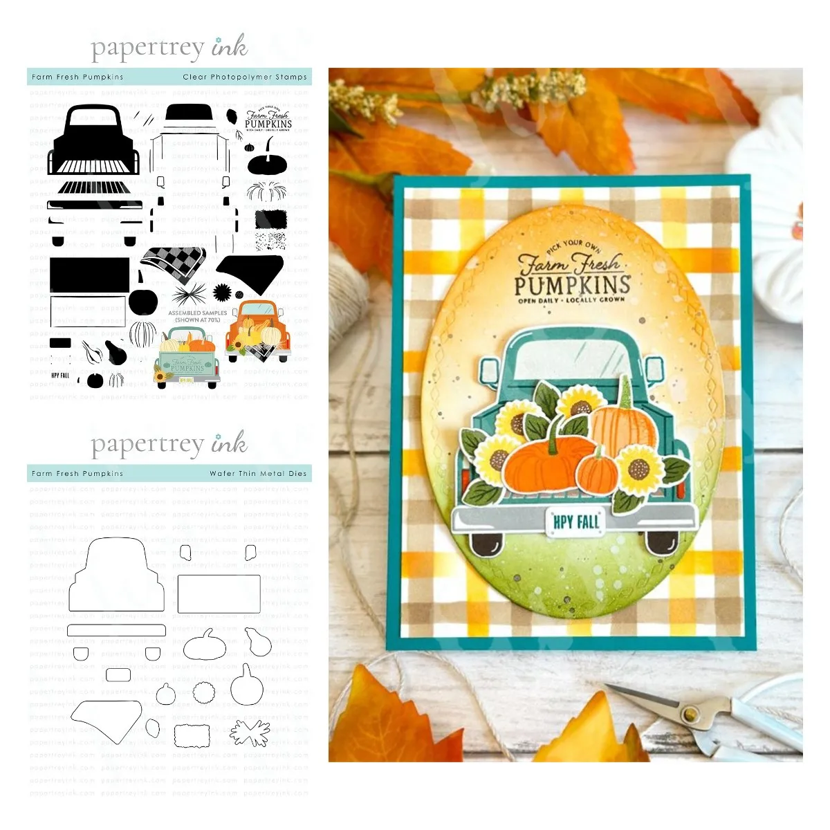 Farm Fresh Pumpkins Halloween Dies Clear Stamps 2023 New Arrival Die Cutting Dies DIY Embossing Scrapbooking Photo Album Crafts