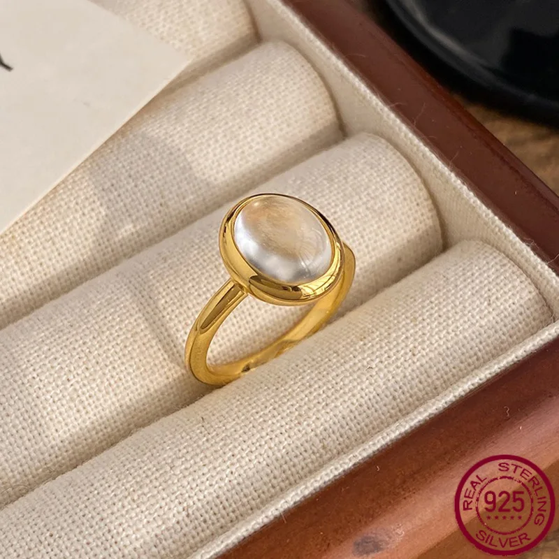 

Новое серебро S925 8*10, кольцо из нефрита с натуральной водной рябью и кварцем на лицом яйца - повседневный легкий роскошный универсальный новый китайский стиль