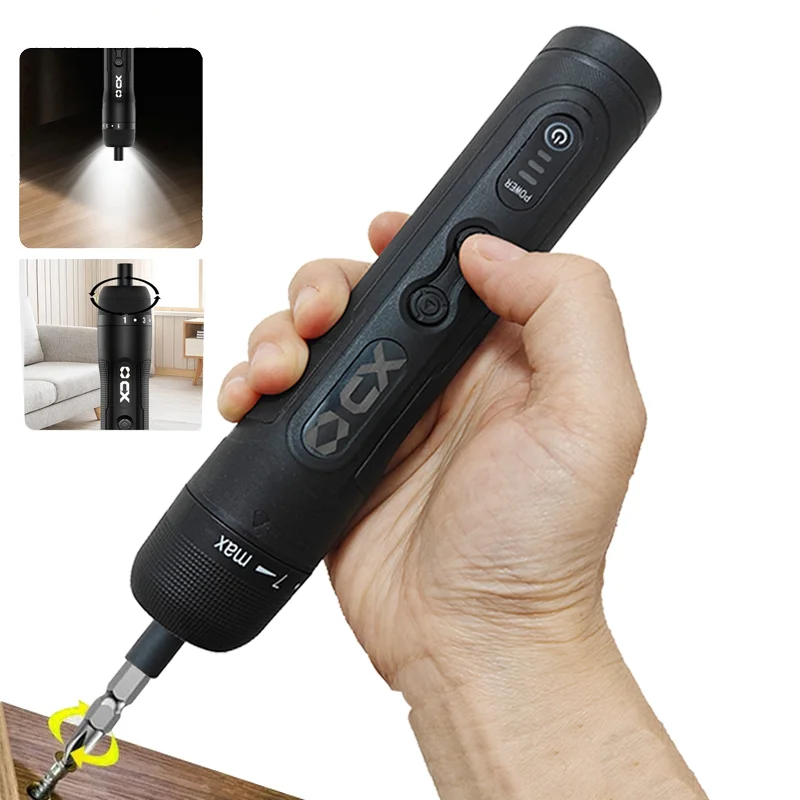 

3.6V Small Lightweight Cordless Screwdriver Electric Screwdriver 320 RPM & 8 Torque 5Nm TYPE-C Charging for Home Repair Tool