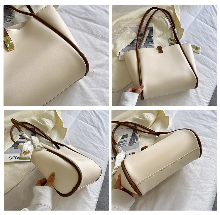 Women Luxury Brand Handbags DIY Handmade Bags Set Design Tote Bag Classical Soft Leather Bucket Bag for Female