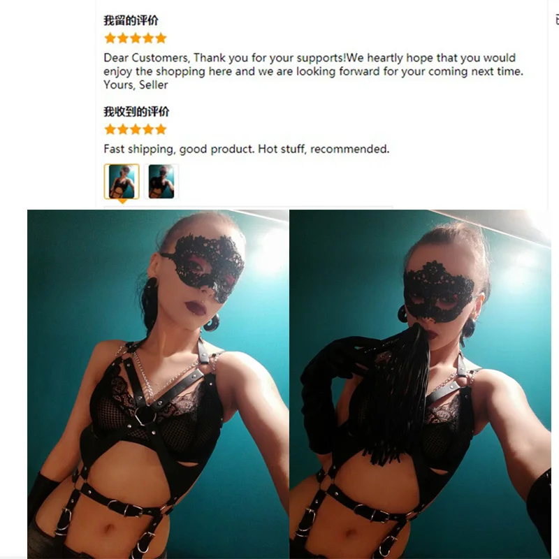 UYEE Sexy Full Body Harness Belt Bondage Lingerie Women Punk PU Leather Harness Bra Chest Straps Suspenders Garter Belts Summer