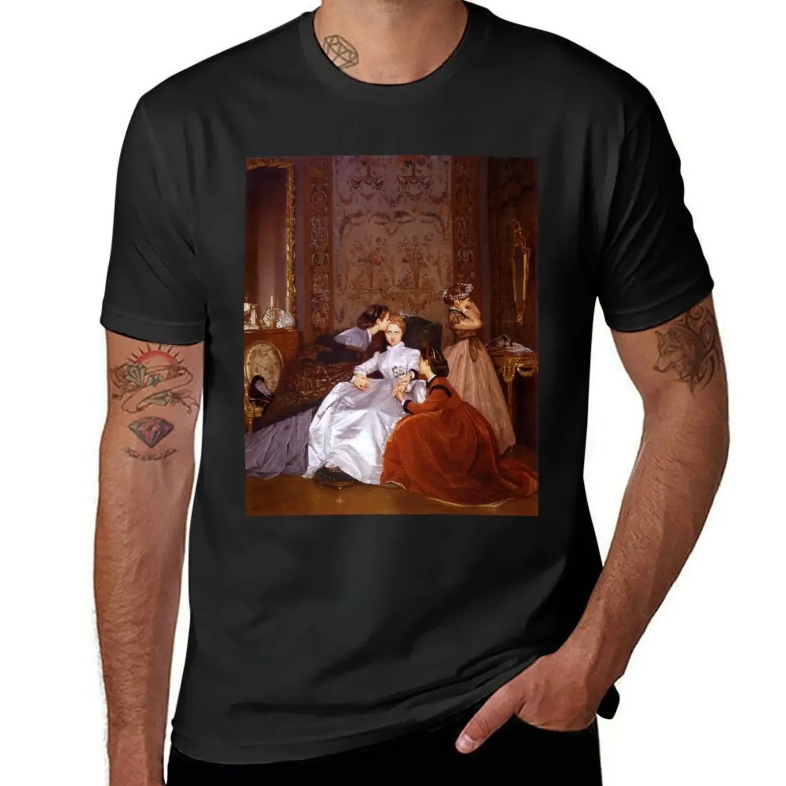 The Reluctant Bride - August Toulmouche T-Shirt blacks anime clothes sublime korean fashion black t shirts for men