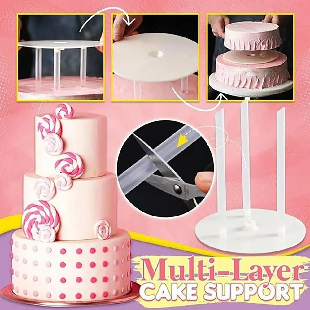 6/8 inches Multi-layer Cake Stand Suspended Gasket Support Frame Round Dessert Support Piling Gasket Bracket Baking Cake Rack
