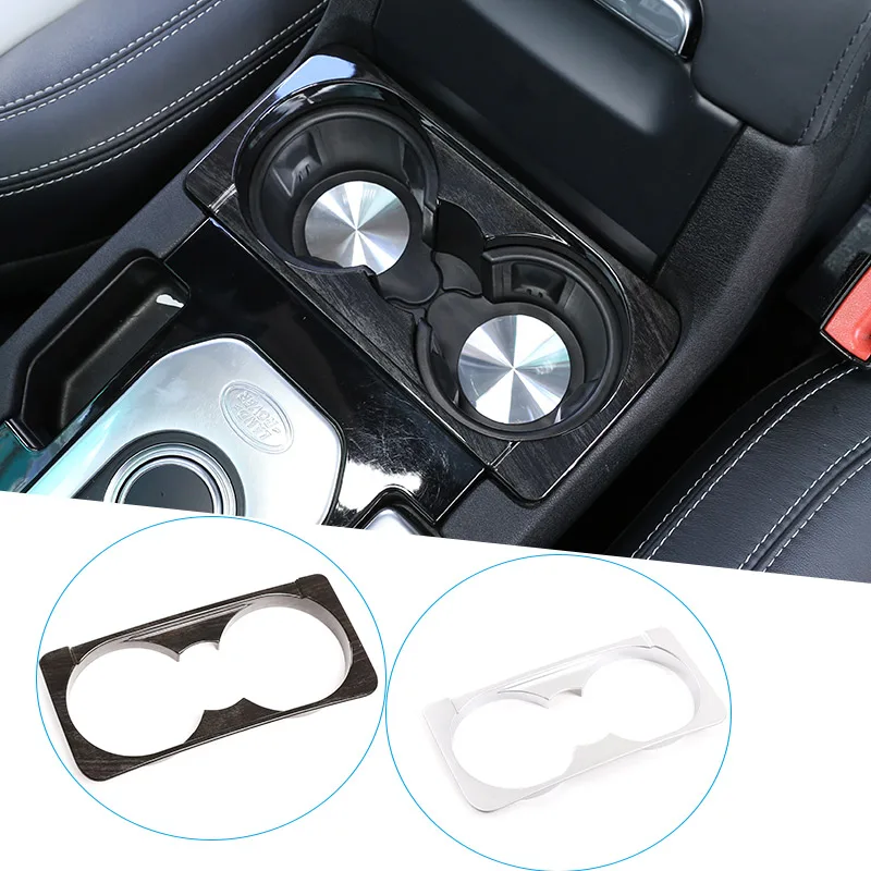 ABS Car Center console Front row Cup Holder Sequin Frame Sticker For Land Rover Discovery 4 LR4 2010-2016 Car Accessories