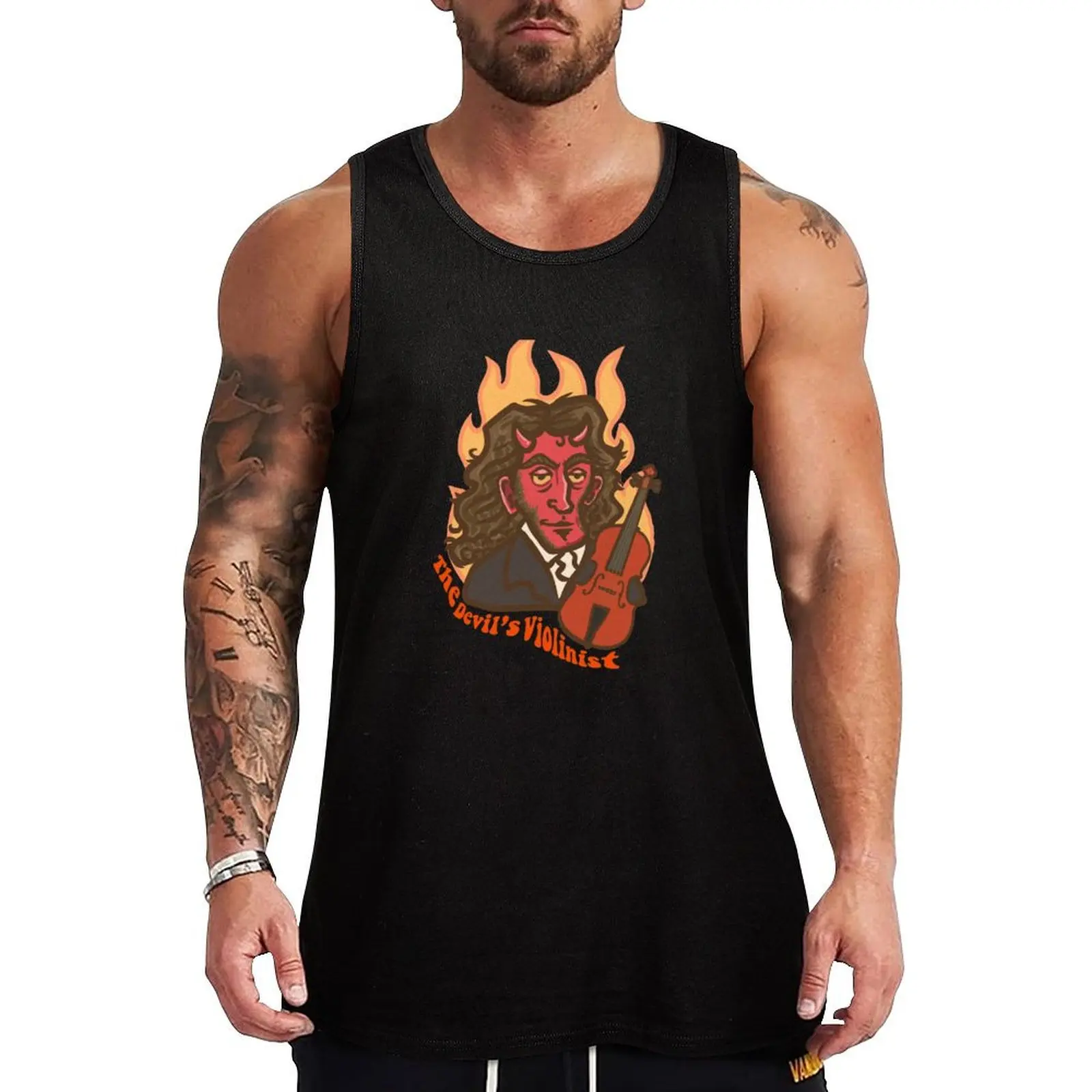 

Paganini - Devil’s Violinist Tank Top t-shirt for man gym t shirt men Men's fitness t-shirt gym clothes men