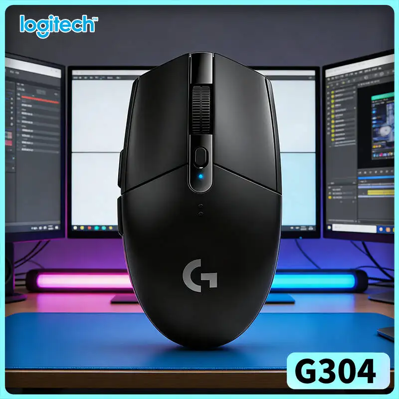 Logitech G304 Wireless Mouse LIGHTSPEED Tech 12000 DPI HERO Sensor 1ms Response 9-Month Battery Streamer Easy Setup Users