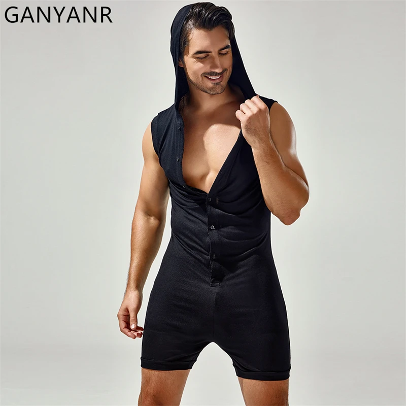 GANYANR Power Lifting Singlet Man Wrestling Sports Set Tracksuit Sweatsuit Boxing Fitness Suit Training Sportswear Outfits Gym
