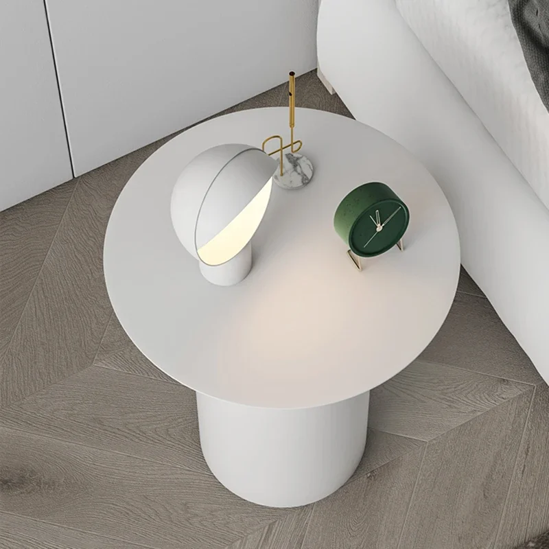 منضدة جمالية بسيطة حديثة إسكندنافية موفرة للمساحة طاولة بجانب السرير بيضاء فاخرة لطيفة أثاث غرفة نوم Mesitas De Noche #6