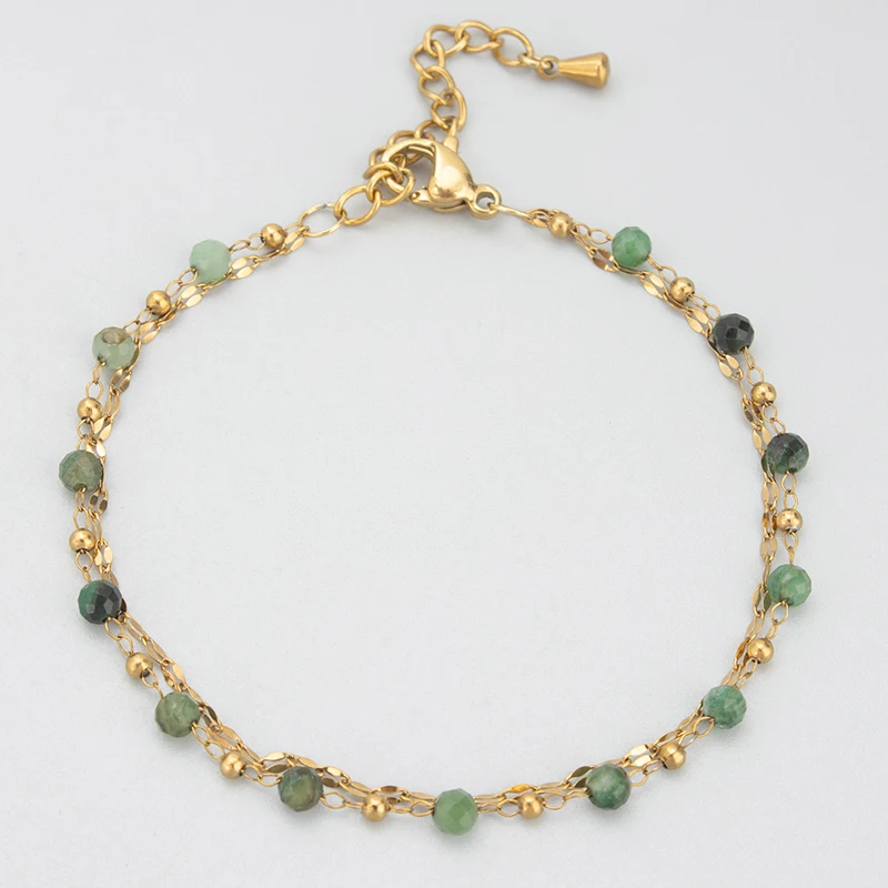 assoonas, 1 Stück/Lot, MH53, Armbänder für Frauen, 18k vergoldet, Edelstahl, Naturstein, handgefertigt, Anhänger, Modeschmuck – Detail 9