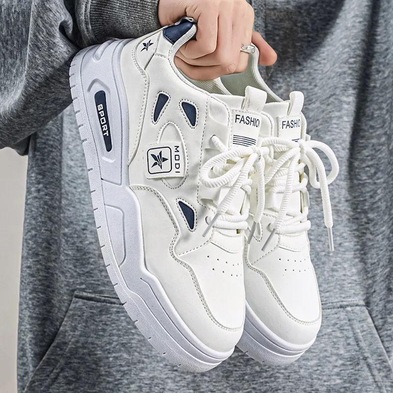 Male Light Leisure Shoes Simple Streamline Outline Anti Slip Rubber Sole Breathable Mesh Comfort Sports Sneakers For Daily Wear