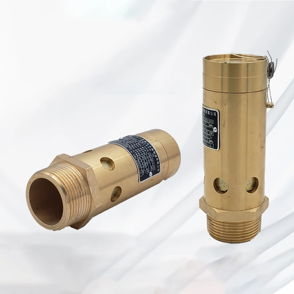 Spring Type Brass Safety Valve A28X-16T 8bar 13bar 16bar 1/4'' to 1'' for Screw Air Compressor Pressure Relief