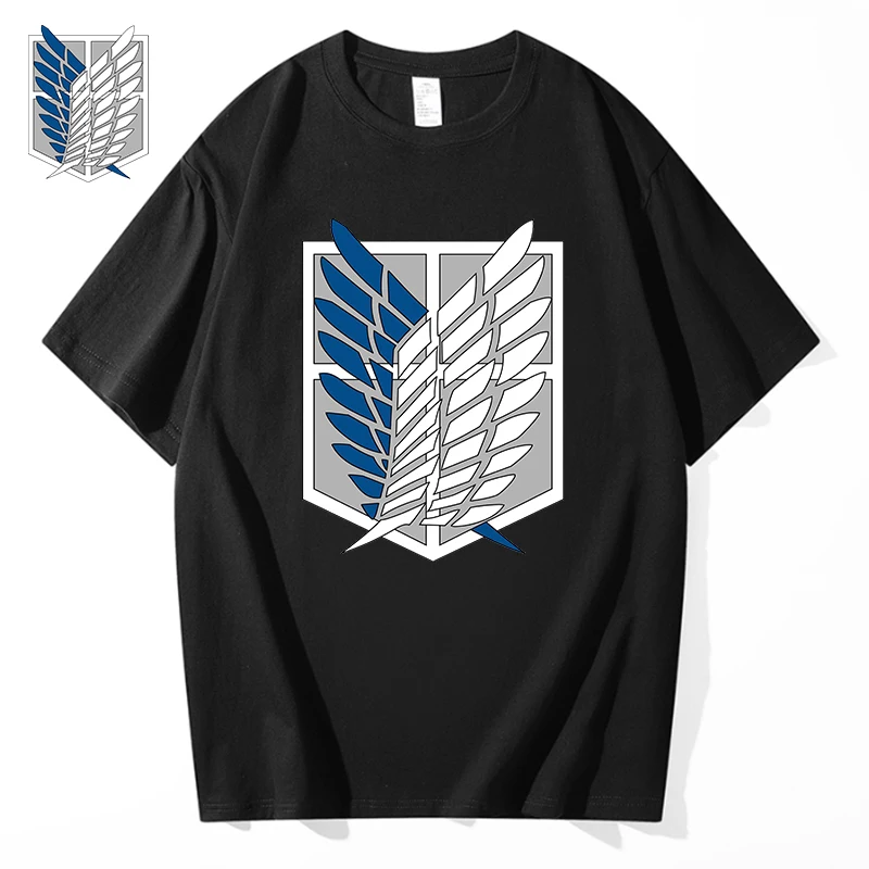 

Attack on Titan T-shirt, Pure Cotton Short-sleeved Shirt with Wings of Freedom, T-shirt for Children and Adults in the 2D World