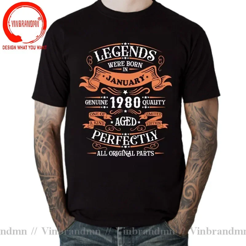 Legends Born in 1980 Aged Perfectly November September October December January Febuary March April May June July August T Shirt