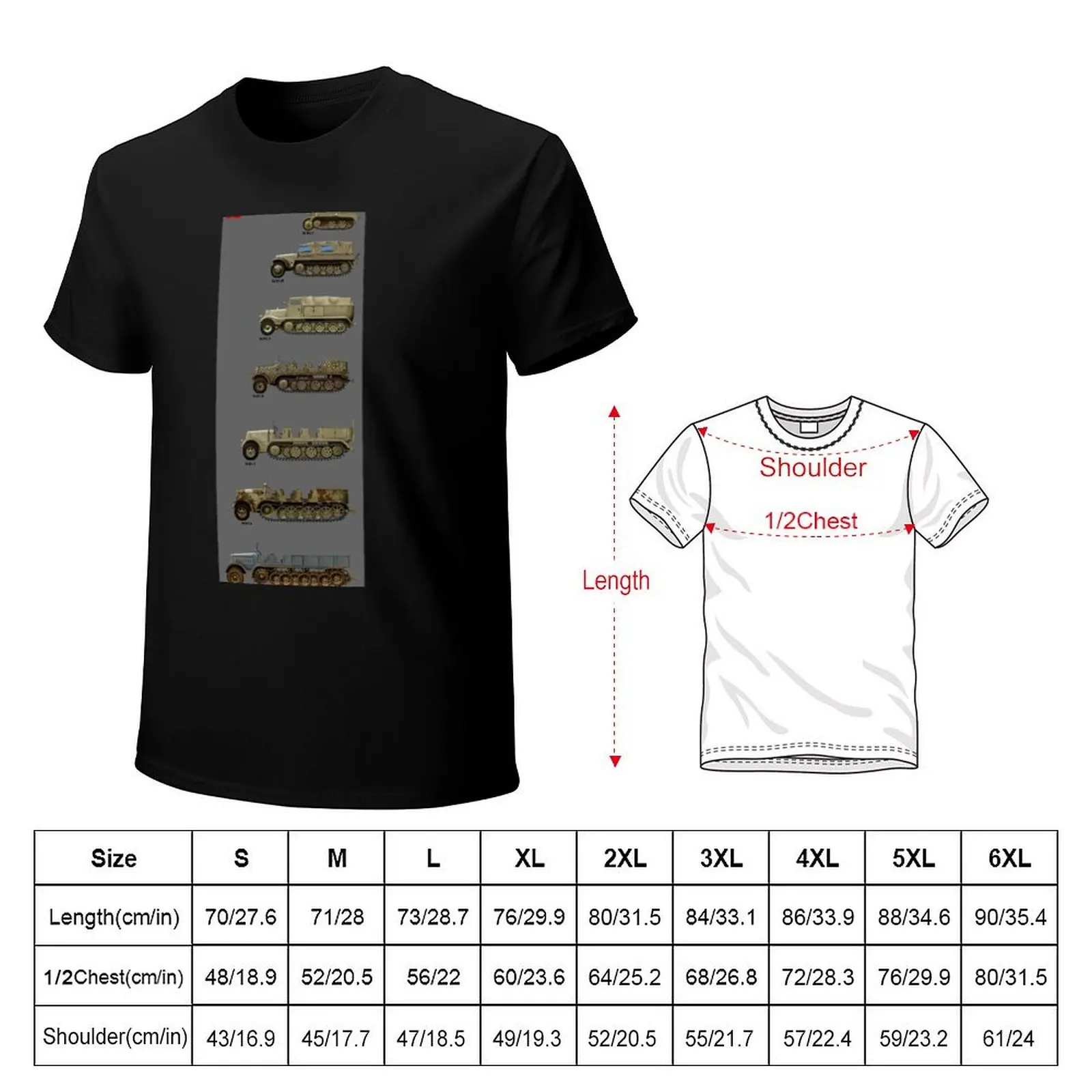 German prime mover half-tracks of WW2 T-Shirt t shirts for man pack cotton T-Shirt