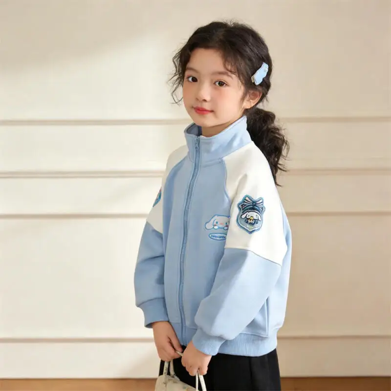 

2026 New Girls Spring Autumn Cartoon Anime Long Seleves T Shirt Student Cute Loose Comfort Jacket Sweet Fashion Soft Casual Coat