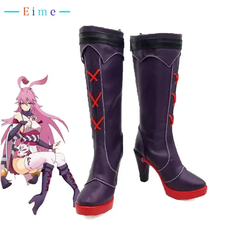 

Обувь для косплея Honkai Impact 3, Yae Sakura, обувь из искусственной кожи, карнавальные ботинки на Хэллоуин, реквизит, индивидуальный заказ