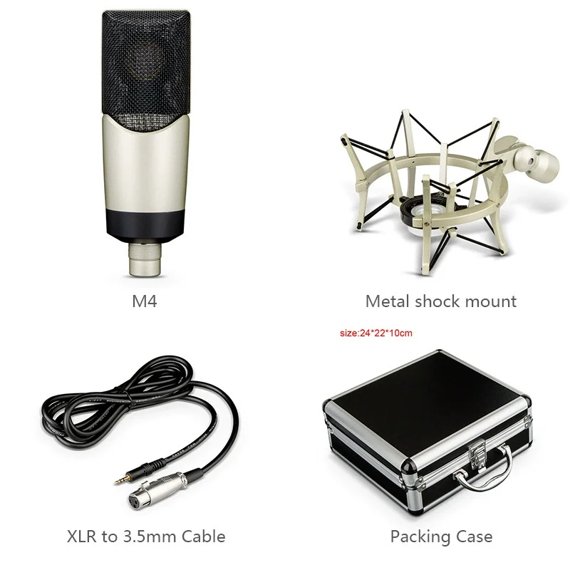 MK4 condenser microphone, computer live streaming, video conference recording production, online karaoke, game live streaming