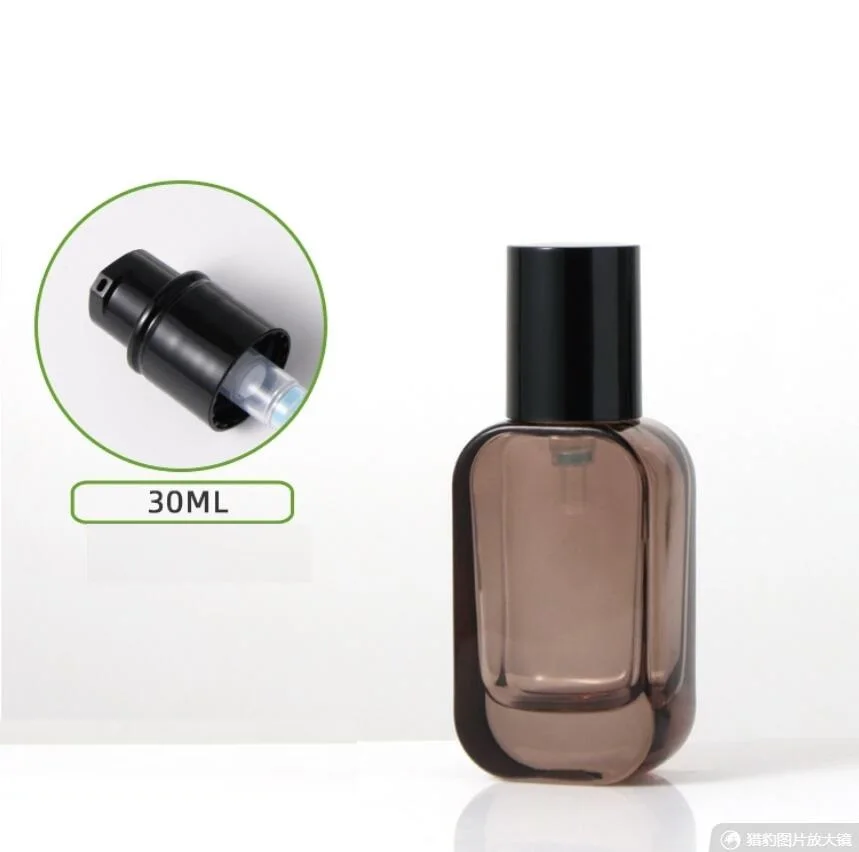 30ml brown glass bottle black pump serum/lotion/emulsion/foundation/essence toilet toner water skin care  cosmetic packing