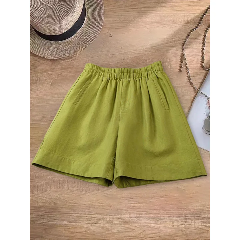 شورت كاجوال للنساء صيفي رقيق واسع الساق سروال مريح عصري متعدد الاستخدامات فضفاض مستقيم خمس نقاط #3