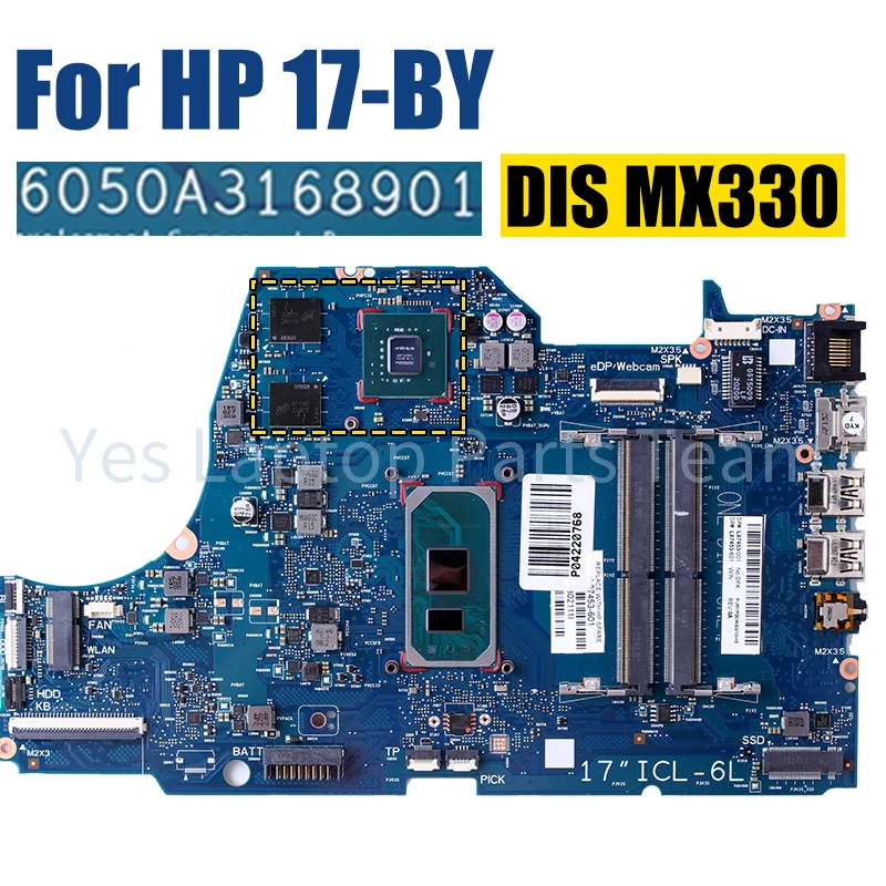 Imagem -04 - Placa-mãe Portátil para hp 17-by 6050a3168901 L87450601 L87451-601 L87453-601 i3 i5 i7 10th Gen Notebook