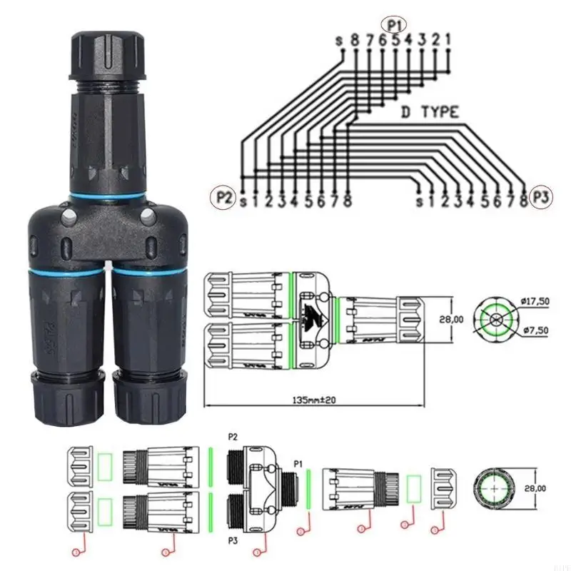 E1PF GIGABIT RJ45 Ethernet Splitter 1 in 2out for Ethernet Connection Work