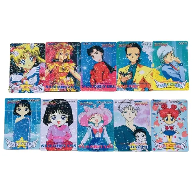 Sailor Moon flash Card Usagi Tsukino Mizuno Ami Kino Makoto Aino Minako DIY Action Toy Figures Anime Game Collection Gift friend