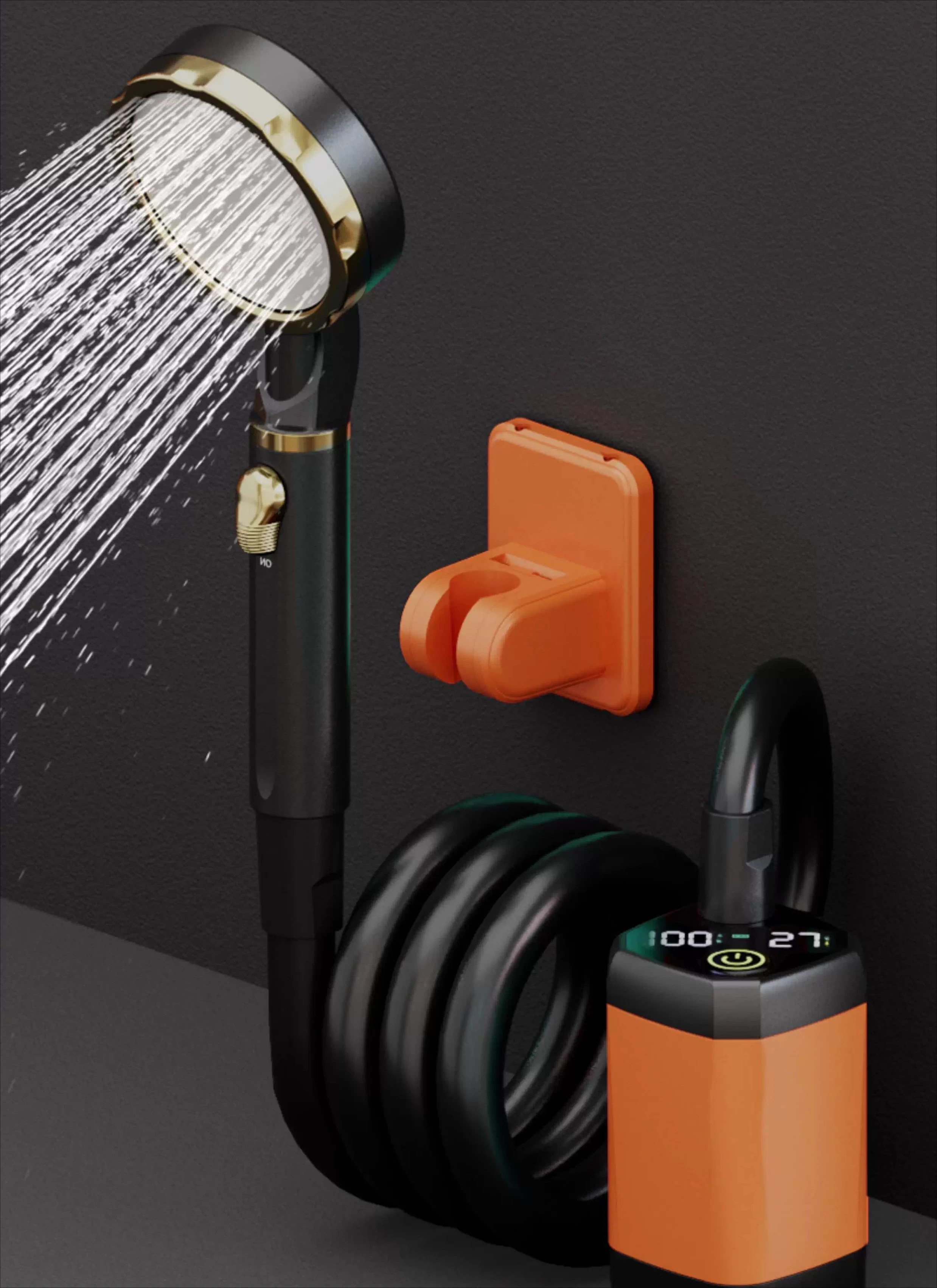 

Портативный электрический душ для улицы, общежития, дома, аренды, загородного использования, самовсасывающий, перезаряжаемый