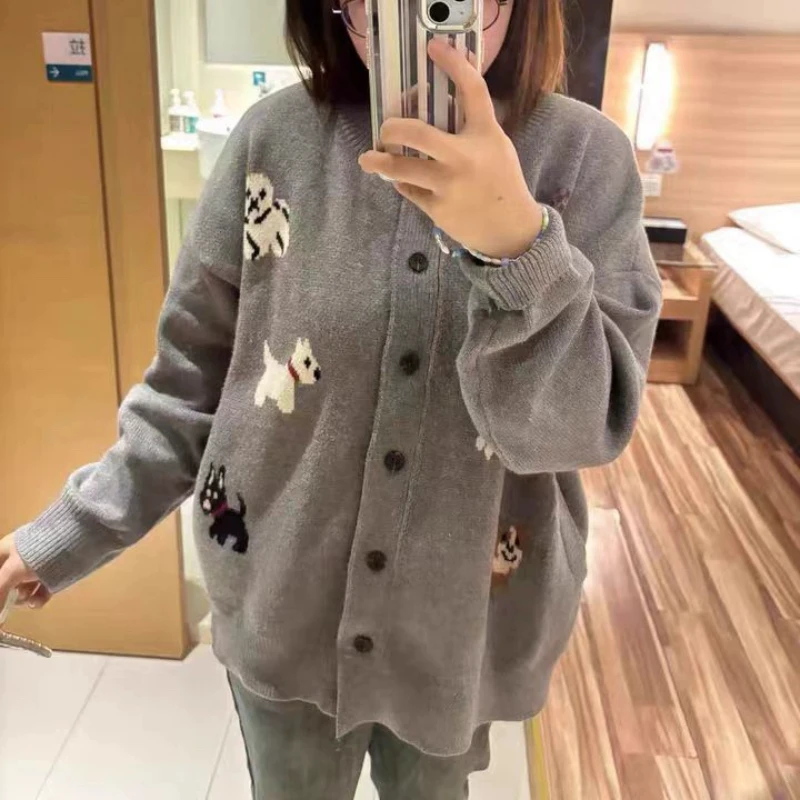 Autumn Cardigans Women Cute Attractive Youthful Faddish Chic All-match Outwear Single Breasted Cozy Streetwear Comfortable 2024