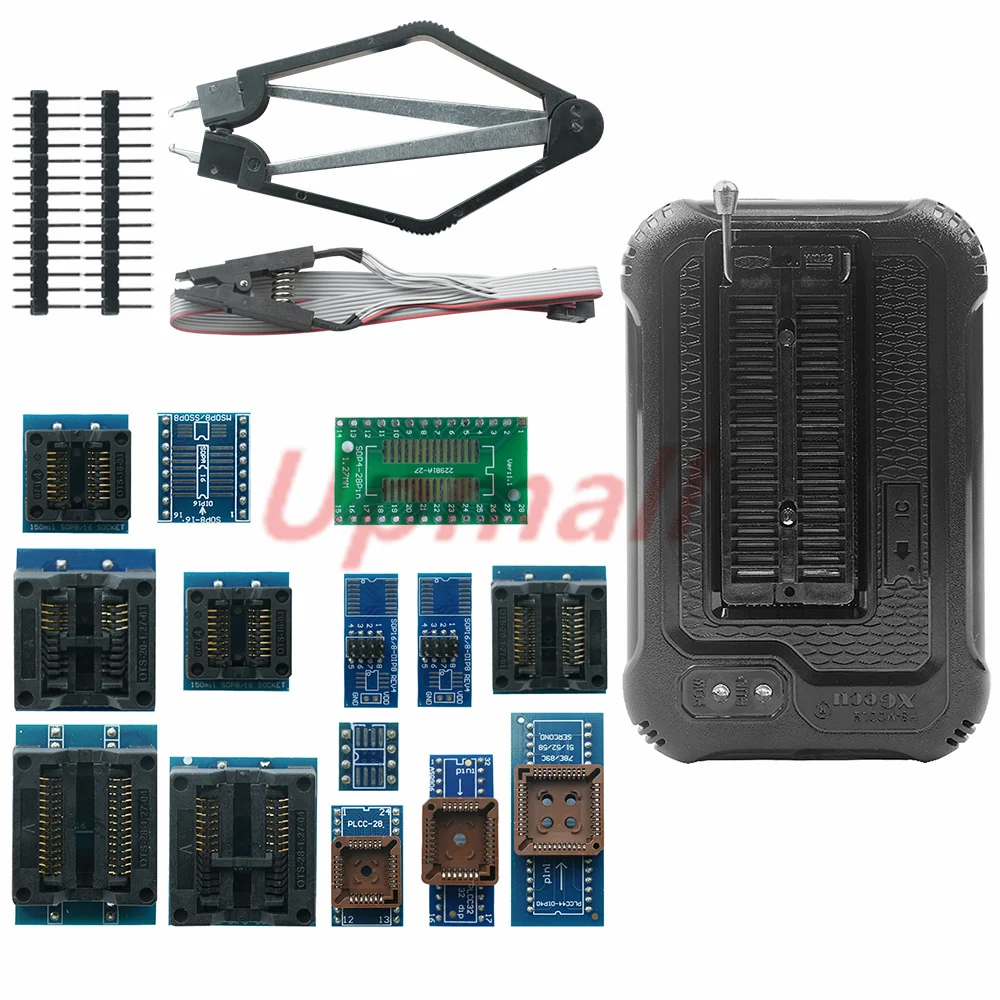 XGECU T48 TL866-3G 프로그래머 + 27 아이템 지지대 28000 + IC, SPI, Nor, NAND 플래시, EMMC BGA153, 162, 169, 100/221 TSOP, SOP, PLCC