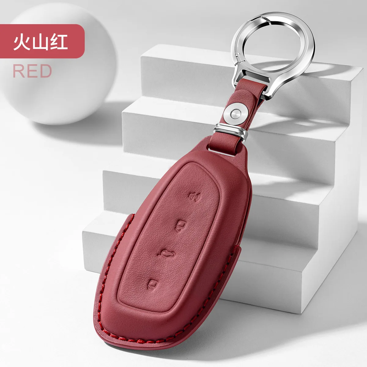 

For Haval Raptor New Energy Car Key Cover, First-layer Cowhide, High-end Key Cover Buckle, Interior Business wind