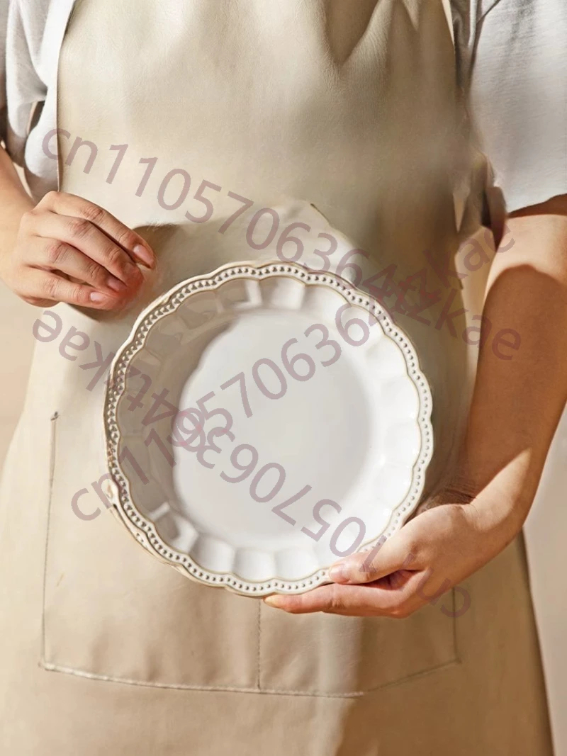 

8.5-inch Exquisite Ceramic Tableware Rice Bowl Household Dining Plate