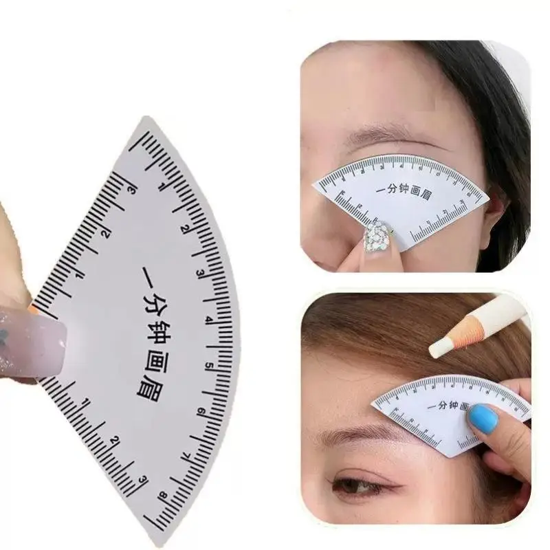 Desenho rápido sobrancelha design régua microblading ferramenta de mapeamento moldar maquiagem permanente desenho guia régua tatuagem suprimentos reutilização