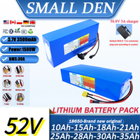 New 52V 18650 Li-ion Battery pack-15Ah 18Ah 21Ah 25Ah 28Ah 30Ah 35Ah-With 30A BMS 1500w-Durable & Efficient for Renewable Energy