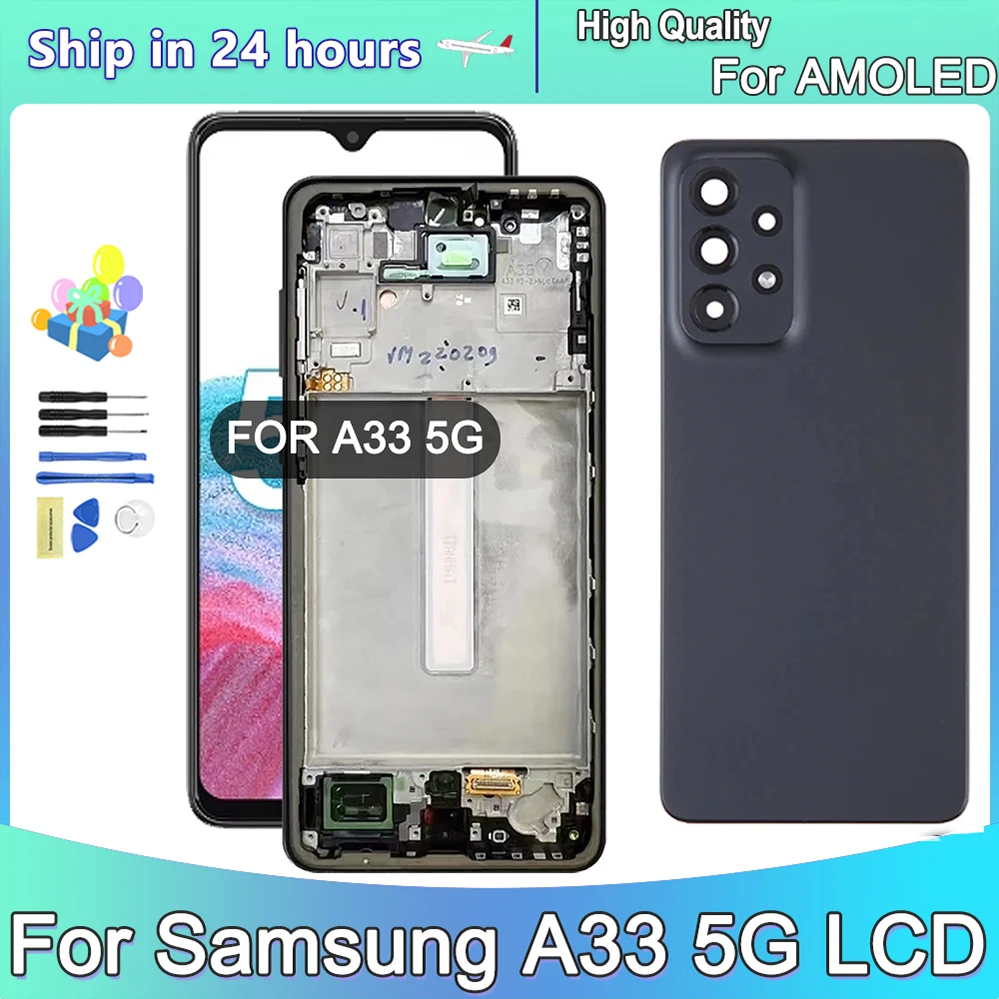 

6.4'' Super AMOLED For Samsung A33 5G Display A336 LCD Touch Screen Digitizer Assembly For Samsung A33 5G A336B Screen