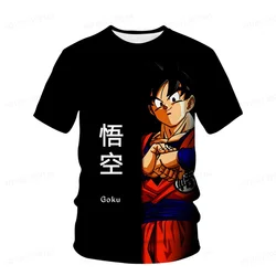 2024 New Dragon Ball Super 3D Printing Saiya Man Goku T-shirt Dzieci Cartoon Odzież Casual Comfort 4-14T Y2K