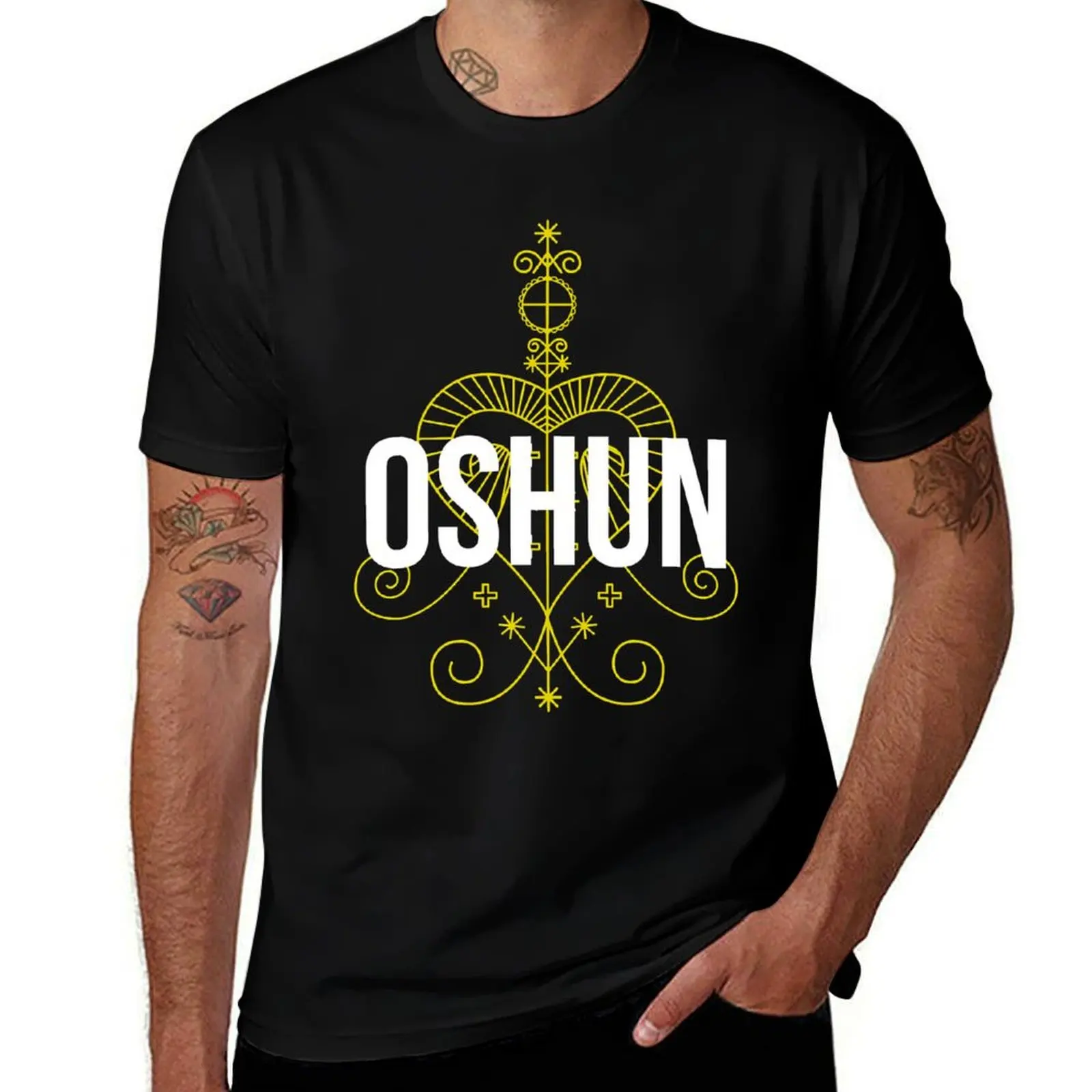 

African Goddess Yoruba Veve Orisha Oshun T-Shirt man t shirt graphic man tshirt T-Shirt