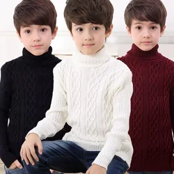 Autumn Winter Boys Clothing Teen Girls Sweater Kids Fashion Turtleneck Sweater Family Matching Pullovers Outwear Knit Clothing