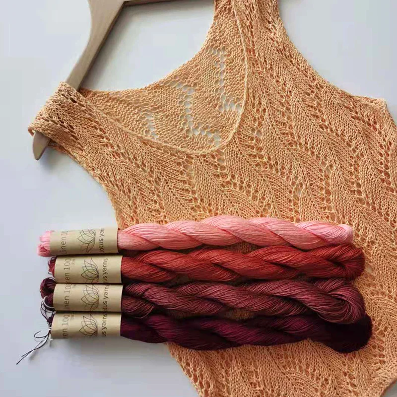 50g hank 100% Linen Yarn Crochet Hand Knitting Lace weight For Shawl Baby Clothes Soft and Cool