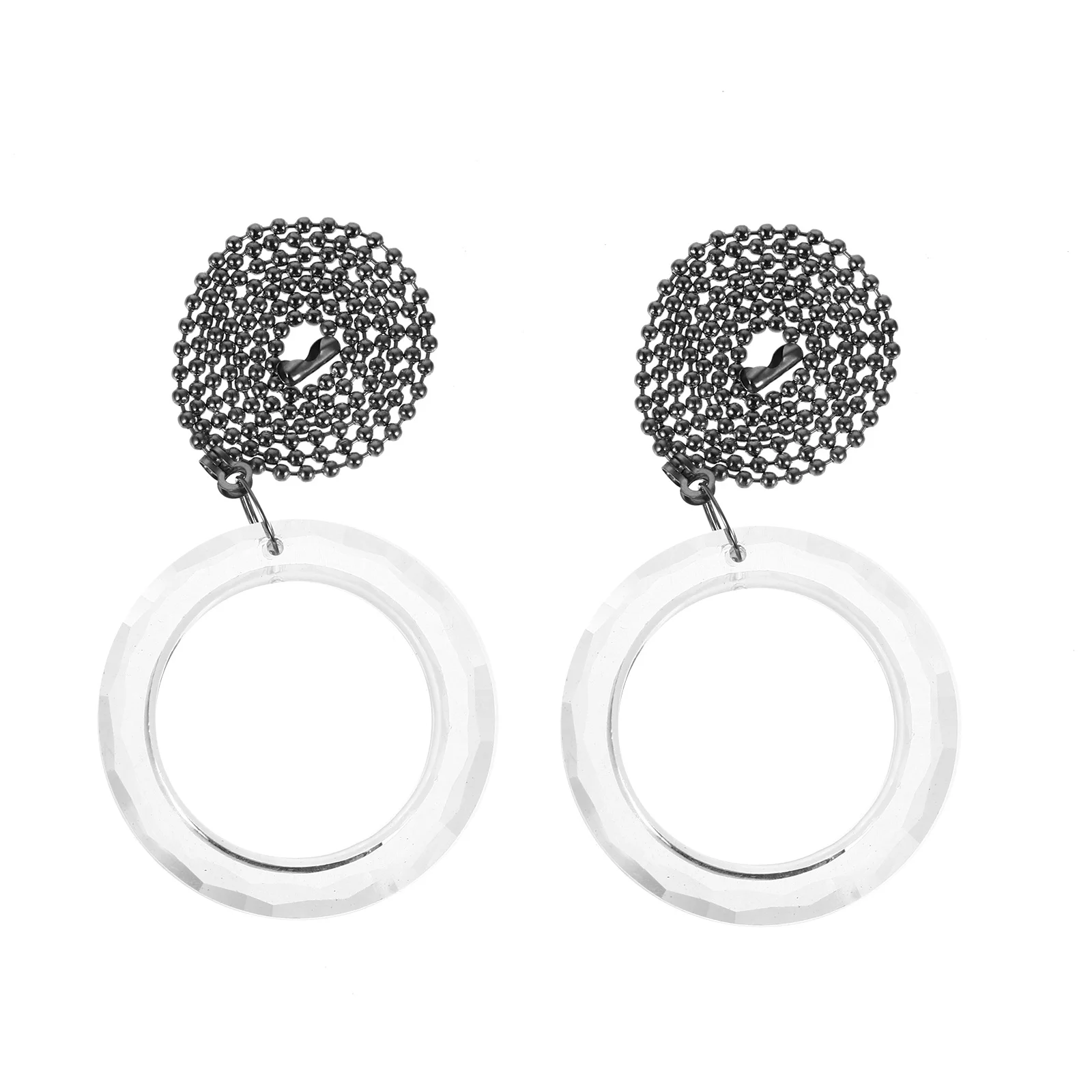 

2Pcs Clear Crystal Hanging Pendants Faceted Ball Prism Window Decor Chandelier Fan Lamp Ornament