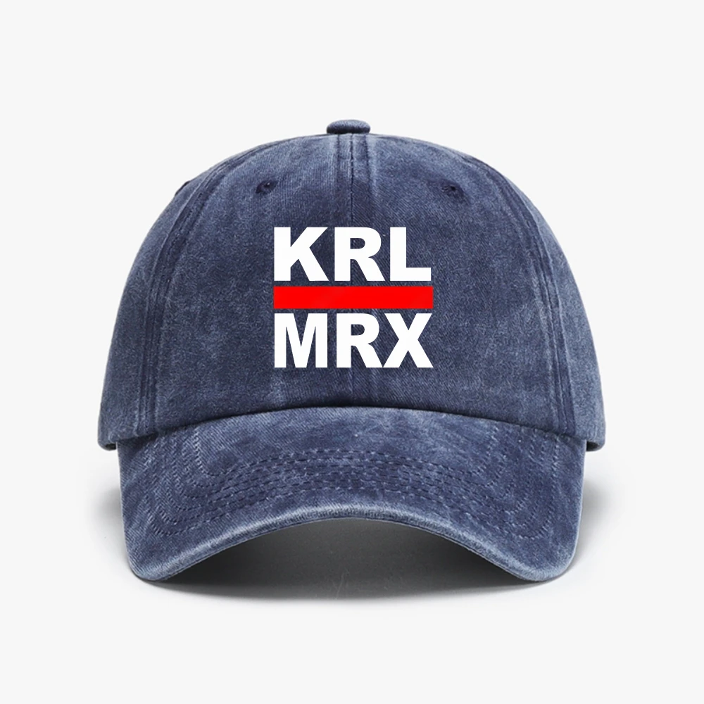 KRL MRX hat Karl Communism Socialism Marx Revolution Castro Lenin Engels Neutral Stylish Baseball Cap Washed cowboy hats