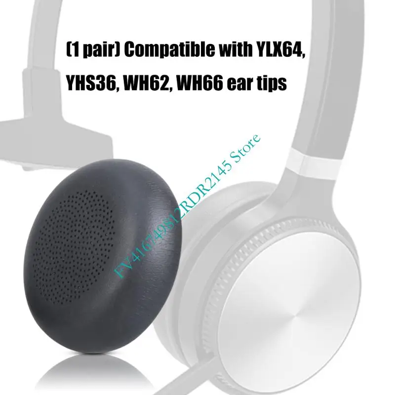 B2EF 1Pair Leder Ohrpolsterohrkissen Abdeckung für WH64 YHS36 WH62 WH66 Kopfhörer