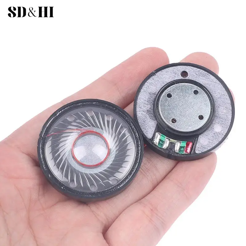 2Pcs 40mm Headset Driver Hifi Headphone Speaker Unit 112db 32ohm Earphone Diy Loudspeaker Repair Parts