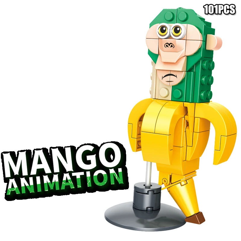 Figurina di squalo Tungtungsahur Figura Building Blocks Bambola divertente Decorazione del desktop Tralalero Tralala Figura Bambini Blocco giocattolo