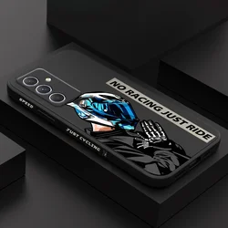 Motorcycle Boy Phone Case For Samsung Galaxy A55 A35 A25 A15 A05 A05S A54 A34 A24 A14 A04 A04S A04E 4G 5G Cover