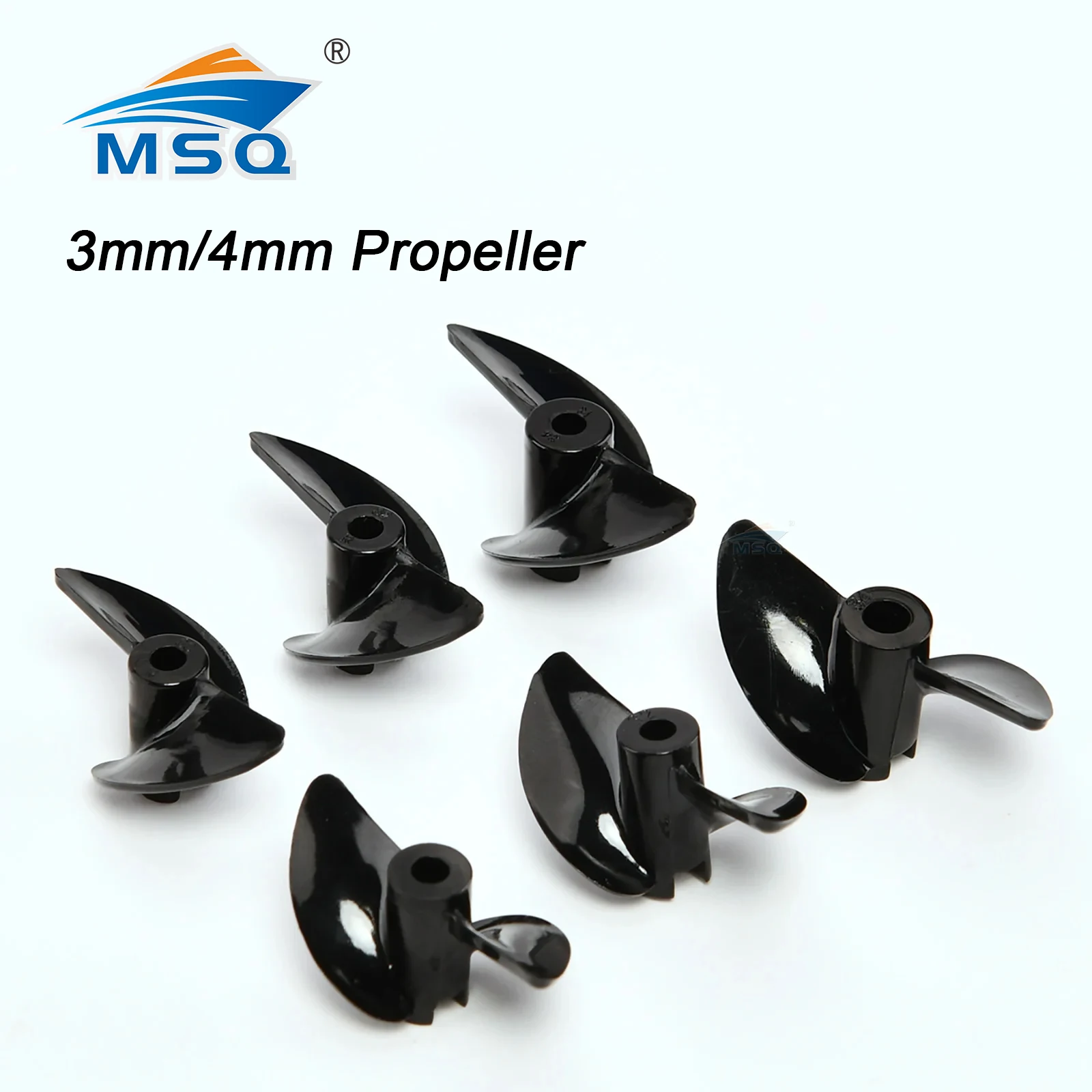 One pc RC Boat Oar 2-blades propeller D30/32/34/36/38/40 two blades high-strength Screwpropeller for 3mm/4mm Rc Prop Shaft