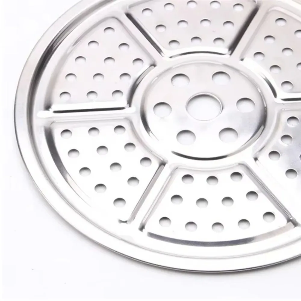 Durable Stainless Steel Kitchen Gadgets Steamer 16-34cm Compartment Steamed Rice Cooker Rack Round Boiler Steaming Plate