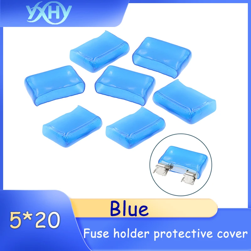 

100pcs Fuse Sleeve Blue Cover 5*20 Fuse Sleeve Protective Cover/Soft Rubber Sleeve/Insulation Sleeve 5x20mm